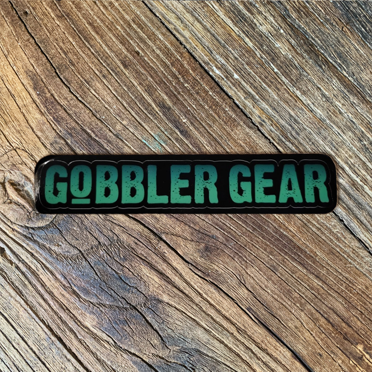 Gob Gear | Decal - Gobbler Gear Text Logo - Gun Barrel - Green