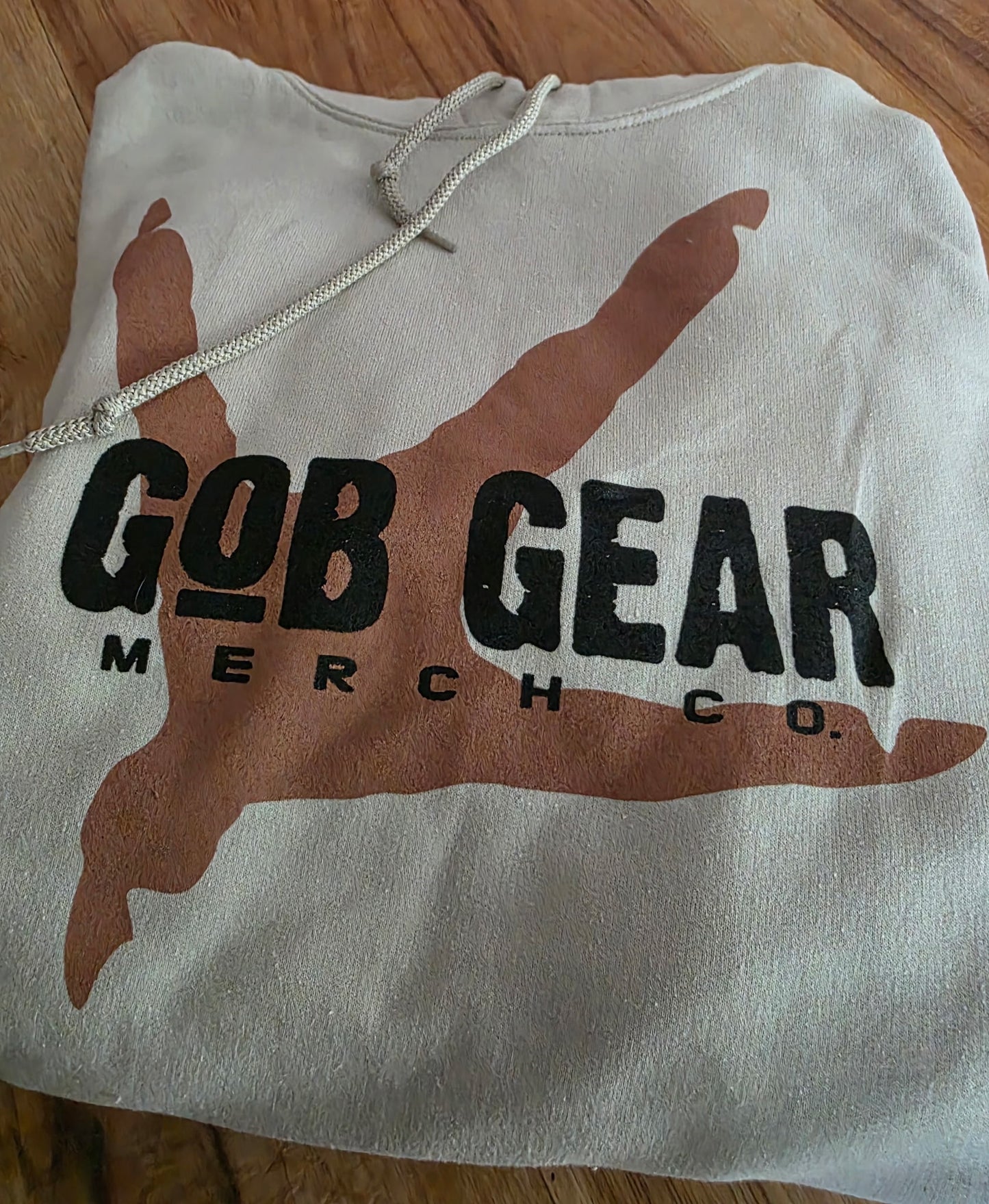 Gildan Tan/Sand Heavyweight Hoodie with Logo/Track