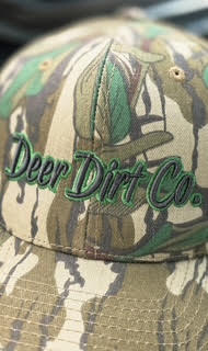 Cap - Deer Dirt Co. Logo - Mossy Oak Snapback - Greenleaf