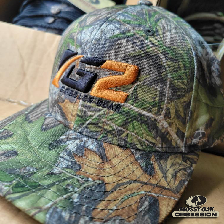 Gob Gear | Cap Hat | G2 Squared Logo - Pacific P680 Snapback - Mossy Oak Obsession - Black/Rust Stitching