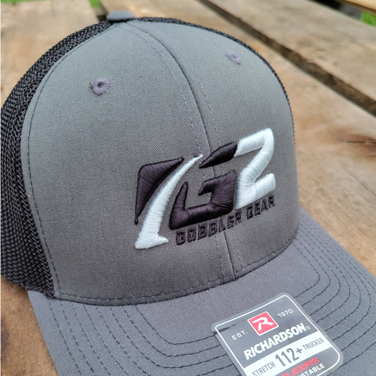 Gob Gear | Cap Hat | G2 Squared Logo - Richardson 112+ Snapback - Charcoal/Black - Black/Silver Stitching