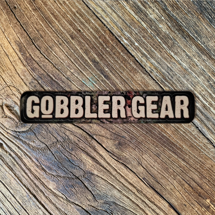 Gob Gear | Decal - Gobbler Gear Text Logo - Gun Barrel - Sand