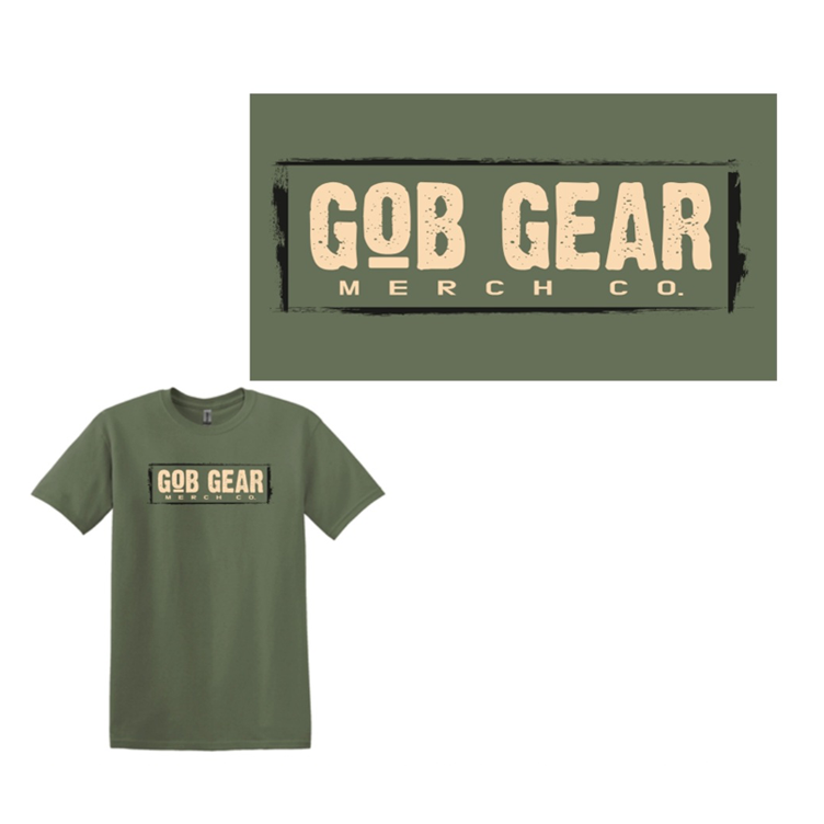 Gob Gear | Tee SS - G2 Merch Co Logo - Military Green - Black/Sand Logo