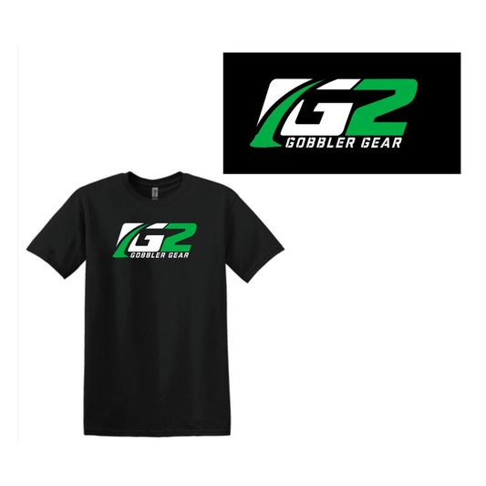 Gob Gear | Tee SS - G2 Squared Logo - Black - Green/White Logo